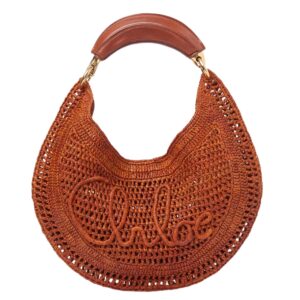 SUMMER BANANA HOBO BAG IN RAFFIA