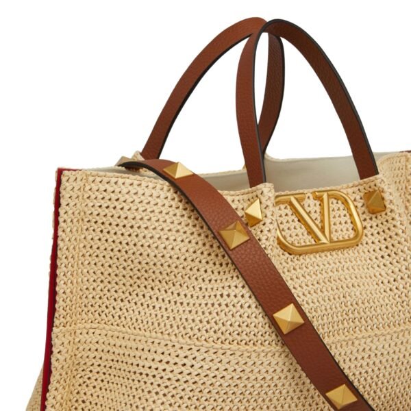 VALENTINO MEDIUM STRAW SUMMER TOTE