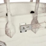 HERMES BIRKIN 25 HIMALAYA NILOTICUS CROCODILE DIAMOND ENCRUSTED PALLADIUM HARDWARE