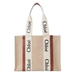 WOODY TOTE BAG IN LINEN