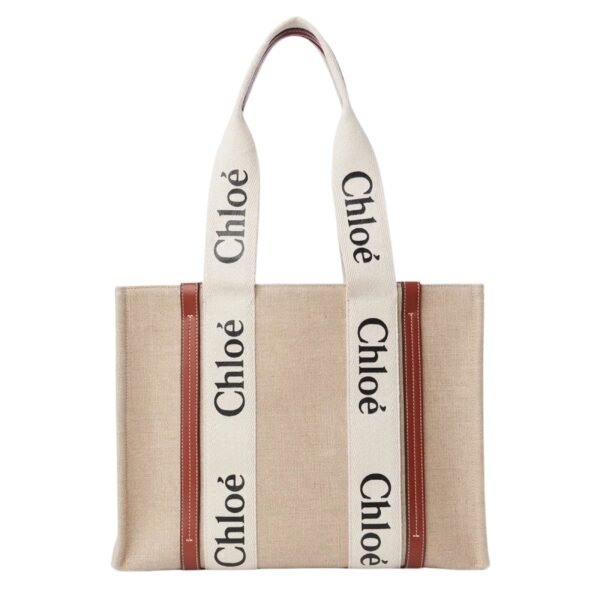 WOODY TOTE BAG IN LINEN