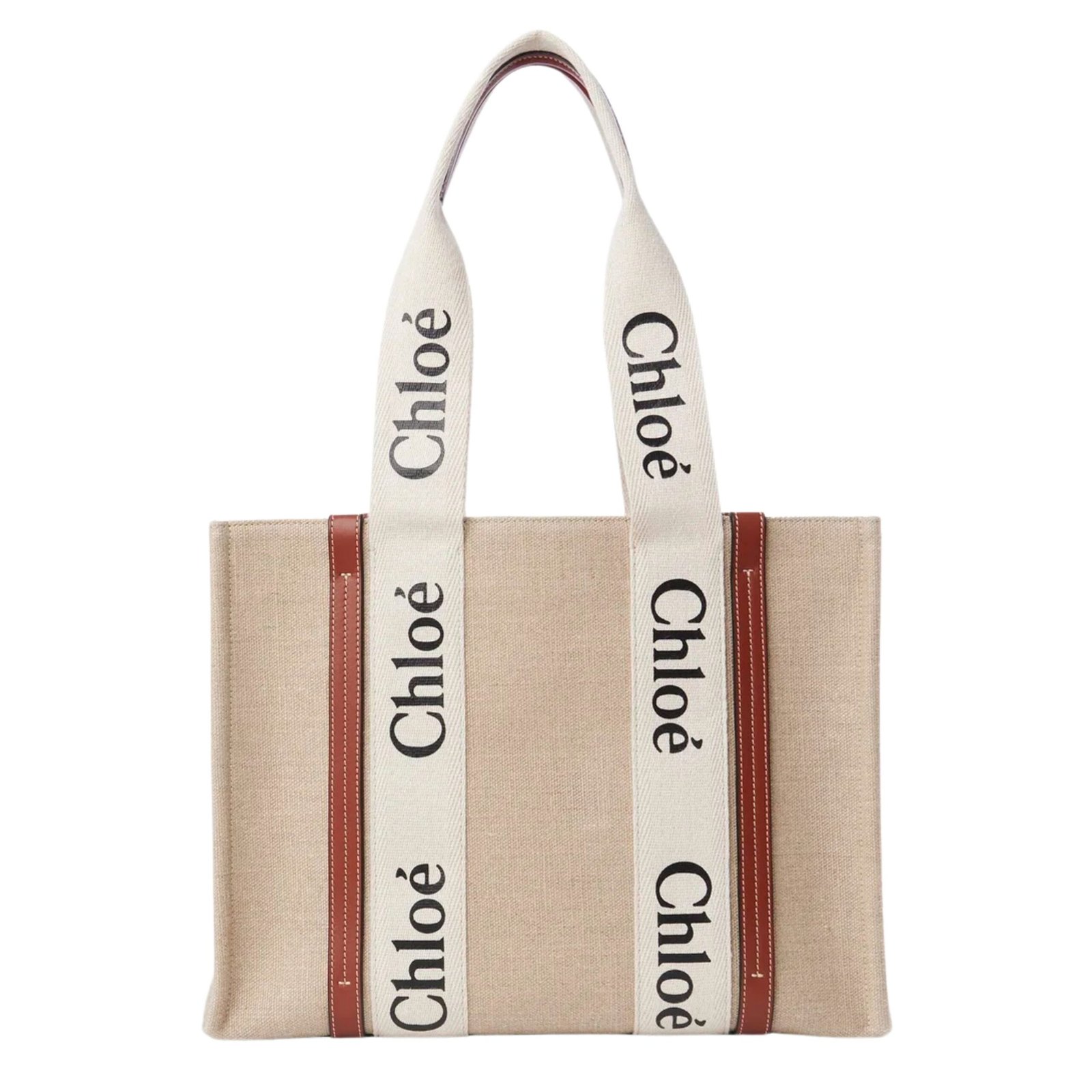 WOODY TOTE BAG IN LINEN