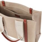 WOODY TOTE BAG IN LINEN