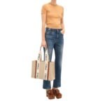 WOODY TOTE BAG IN LINEN