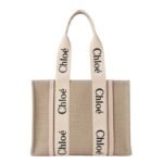WOODY TOTE BAG IN LINEN