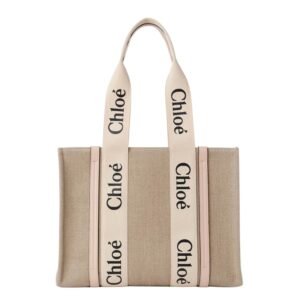 WOODY TOTE BAG IN LINEN