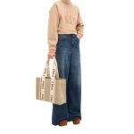 WOODY TOTE BAG IN LINEN