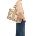 WOODY TOTE BAG IN LINEN