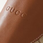 OPHIDIA LEATHER TRIMMED CANVAS JACQUARD SHOULDER BAG