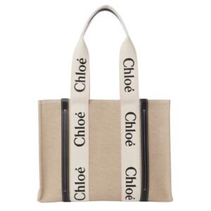 WOODY TOTE BAG IN LINEN