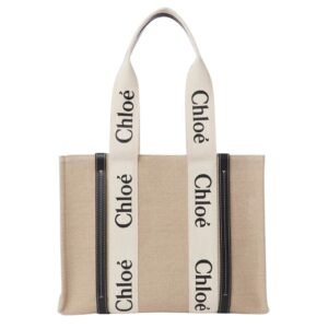 WOODY TOTE BAG IN LINEN