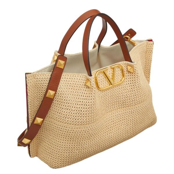 VALENTINO MEDIUM STRAW SUMMER TOTE