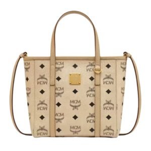 MCM TONI TOP ZIP SHOPPER IN VISETOS
