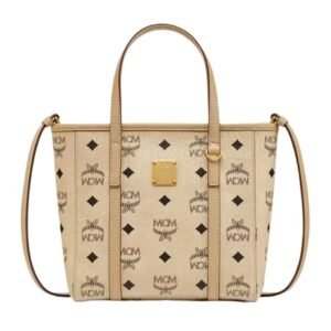 MCM TONI TOP ZIP SHOPPER IN VISETOS
