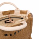 MARNI LOGO LETTERING RAFFIA TOTE BAG