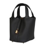 HERMES PICOTIN LOCK 18 DARK BRONZE CLEMENCE GOLD HARDWARE