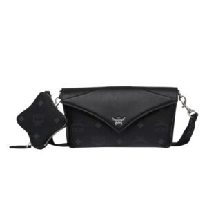 MCM VISETOS MONOGRAM FLAT POUCH SHOULDER BAG