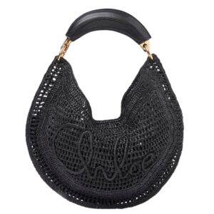 SUMMER BANANA HOBO BAG IN RAFFIA
