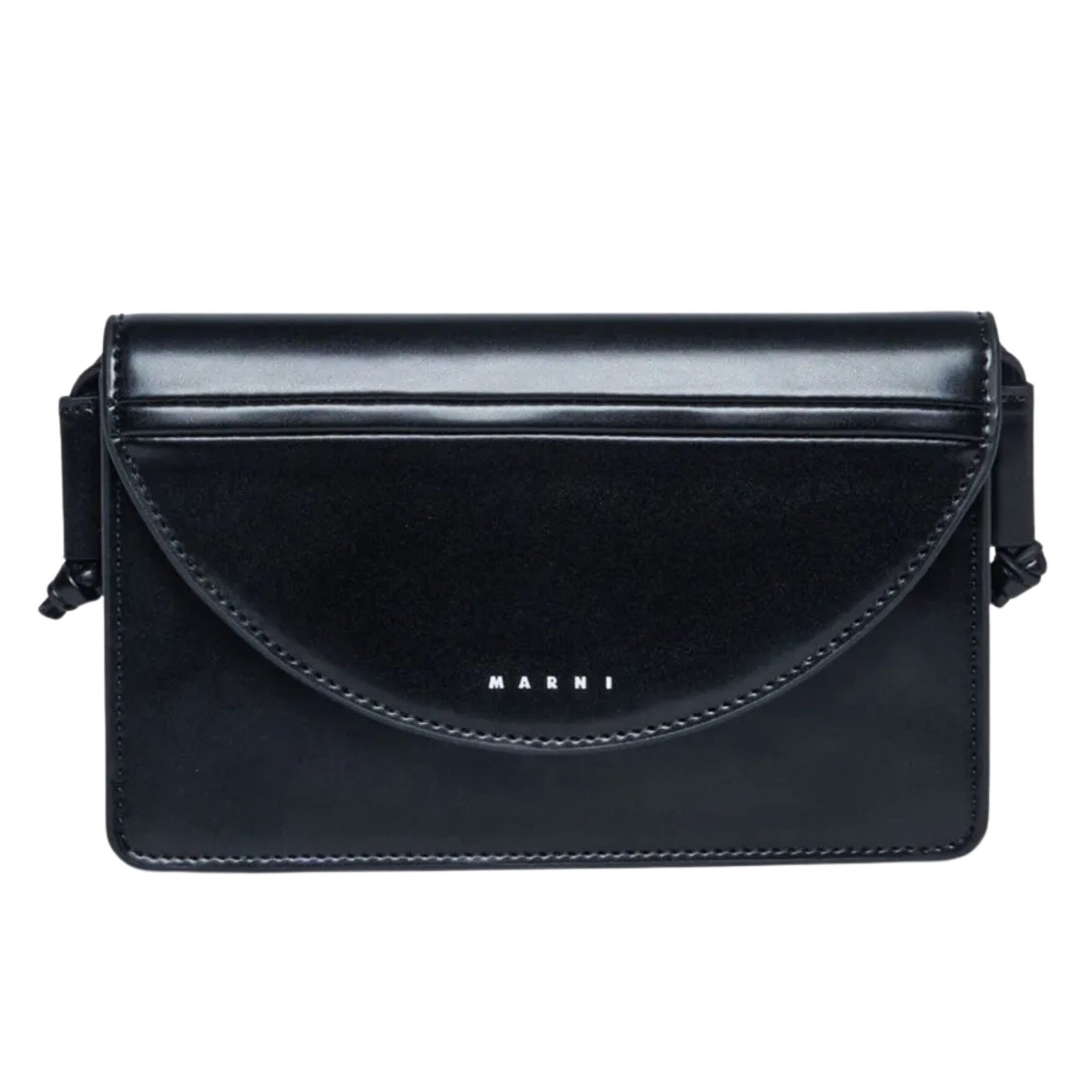 MARNI LOGO PRINT SHOULDER BAG