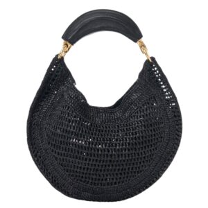 SUMMER BANANA HOBO BAG IN RAFFIA