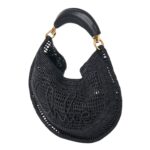 SUMMER BANANA HOBO BAG IN RAFFIA