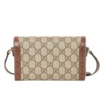 BEIGE AND DARK BROWN GG SUPREME CANVAS HORSEBIT 1955 MINI CROSSBODY BAG