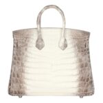HERMES BIRKIN 25 HIMALAYA NILOTICUS CROCODILE DIAMOND ENCRUSTED PALLADIUM HARDWARE