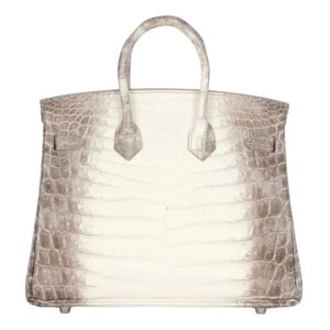 HERMES BIRKIN 25 HIMALAYA NILOTICUS CROCODILE DIAMOND ENCRUSTED PALLADIUM HARDWARE