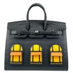 HERMES SAC FAUBOURG BIRKIN SELLIER 20 MATTE ALLIGATOR SO BLACK HARDWARE LIMITED EDITION