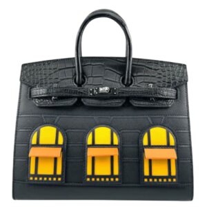 HERMES SAC FAUBOURG BIRKIN SELLIER 20 MATTE ALLIGATOR SO BLACK HARDWARE LIMITED EDITION
