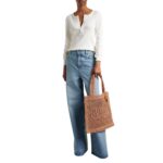 SUMMER BANANA RAFFIA EFFECT TOTE BAG