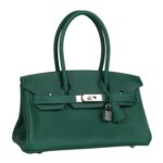 HERMES SHOULDER BIRKIN LIGHT 29 VERT MOYEN EVERCOLOR PALLADIUM HARDWARE