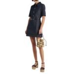 GG MINI RAFFIA EFFECT BUCKET BAG