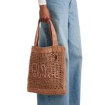 SUMMER BANANA RAFFIA EFFECT TOTE BAG