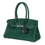 HERMES SHOULDER BIRKIN LIGHT 29 VERT MOYEN EVERCOLOR PALLADIUM HARDWARE