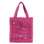 SUMMER BANANA RAFFIA EFFECT TOTE BAG