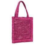 SUMMER BANANA RAFFIA EFFECT TOTE BAG