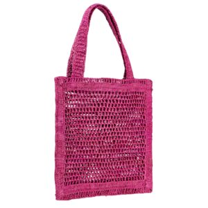 SUMMER BANANA RAFFIA EFFECT TOTE BAG