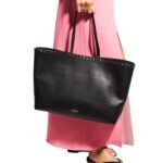 VALENTINO ROCKSTUD VITELLO TOTE BAG