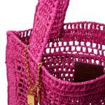 SUMMER BANANA RAFFIA EFFECT TOTE BAG