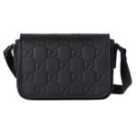 RUBBER EFFECT MINI MESSENGER BAG