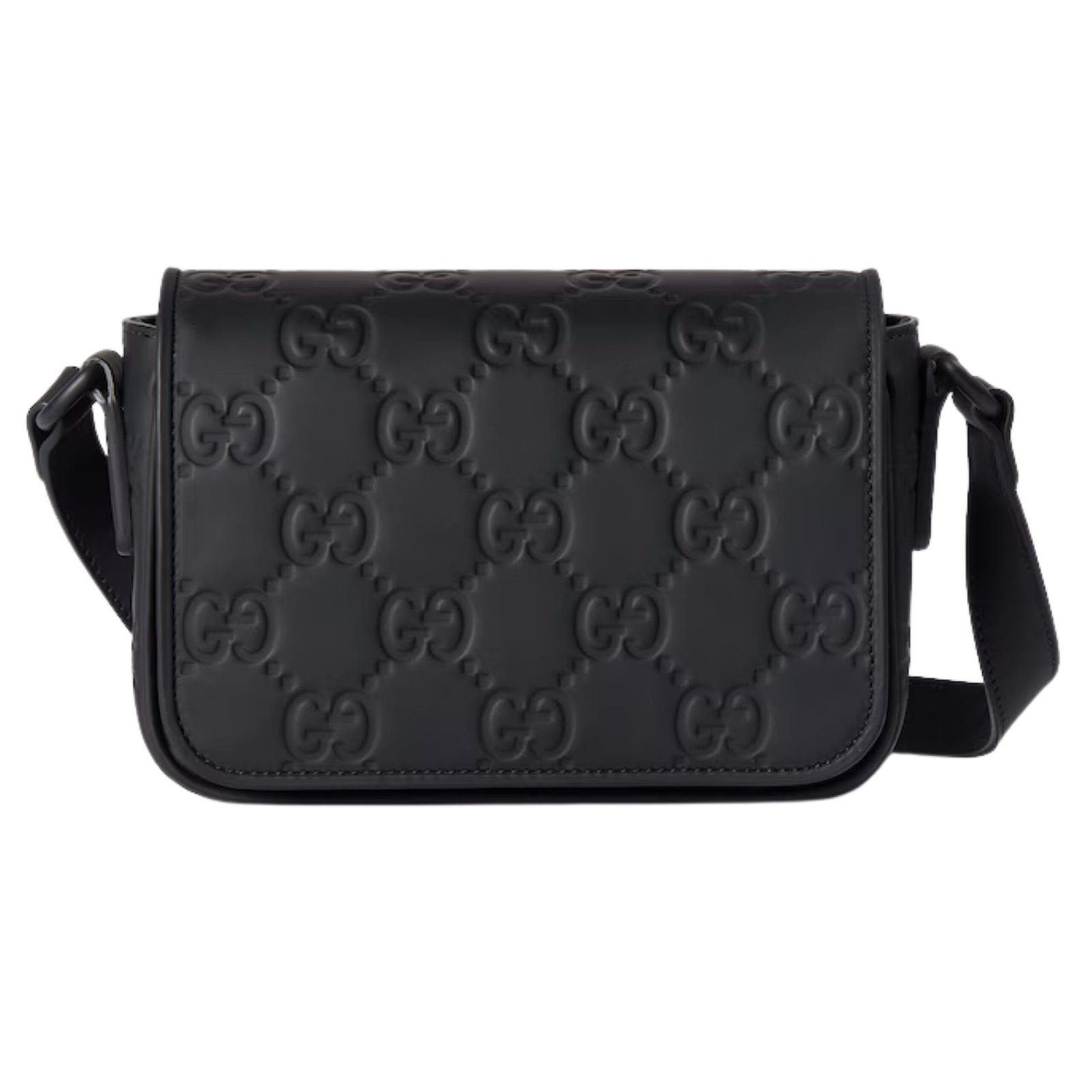 RUBBER EFFECT MINI MESSENGER BAG