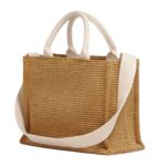 MARNI NATURAL COLOURED RAFFIA EFFECT SMALL TOTE BAG