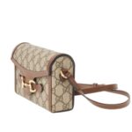 BEIGE AND DARK BROWN GG SUPREME CANVAS HORSEBIT 1955 MINI CROSSBODY BAG