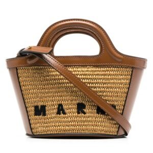 MARNI TROPICALIA LOGO EMBROIDERED TOTE BAG