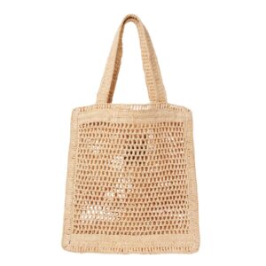 SUMMER BANANA TOTE BAG IN RAFFIA