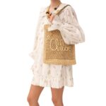 SUMMER BANANA TOTE BAG IN RAFFIA
