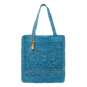 SUMMER BANANA TOTE BAG IN RAFFIA