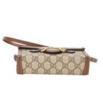 BEIGE AND DARK BROWN GG SUPREME CANVAS HORSEBIT 1955 MINI CROSSBODY BAG
