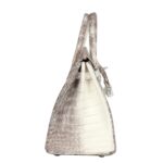 HERMES BIRKIN 25 HIMALAYA NILOTICUS CROCODILE DIAMOND ENCRUSTED PALLADIUM HARDWARE